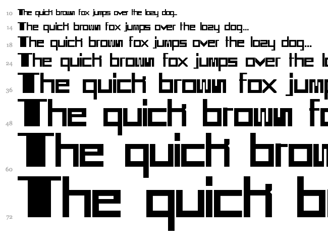 Sci-Fi Box font waterfall